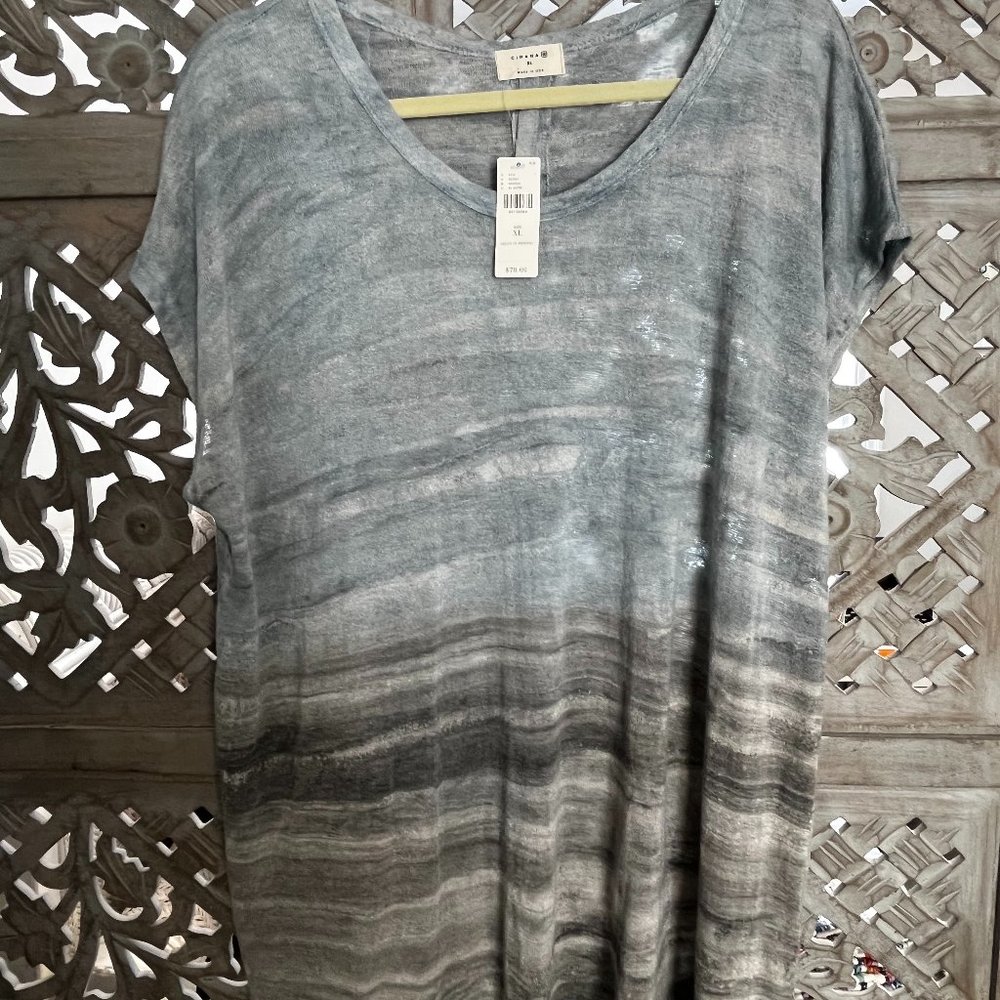 Boho Anthropologie Short Sleeved Tunic by Cirana XL
